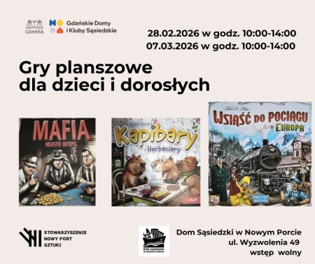  Sobota z planszówkami w Nowym Porcie!