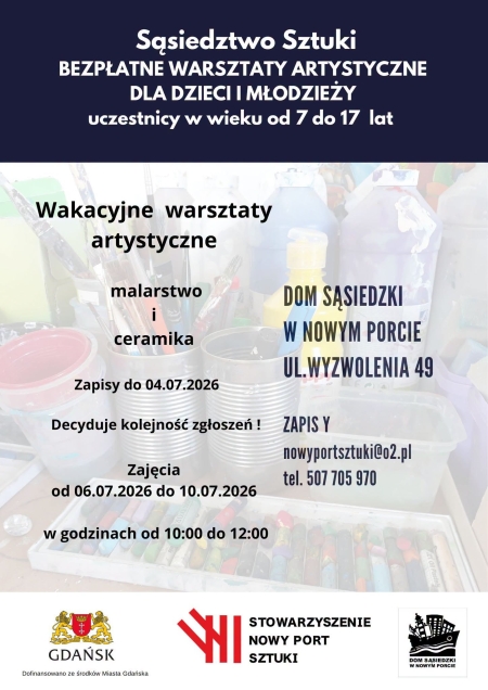 Bezpłatne Wakacyjne Warsztaty Artystyczne